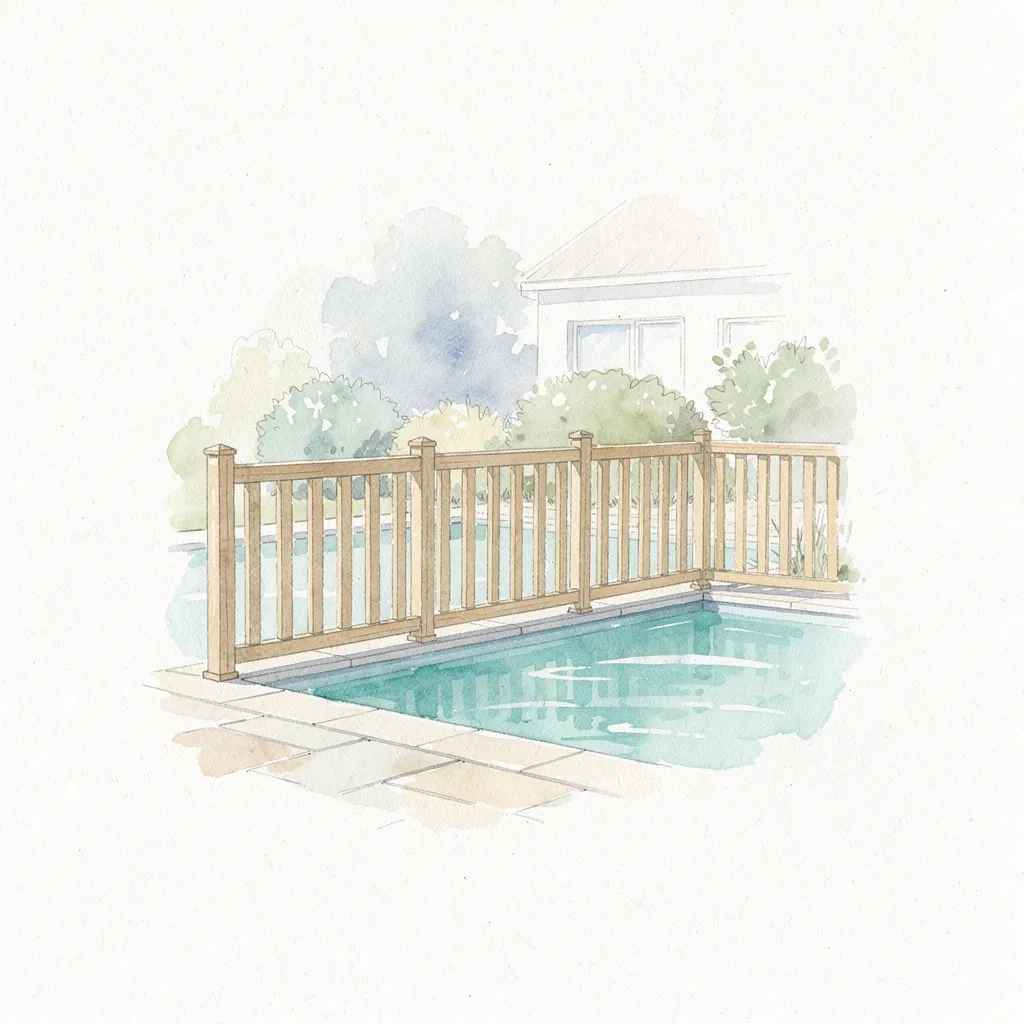barriere bois pour piscine