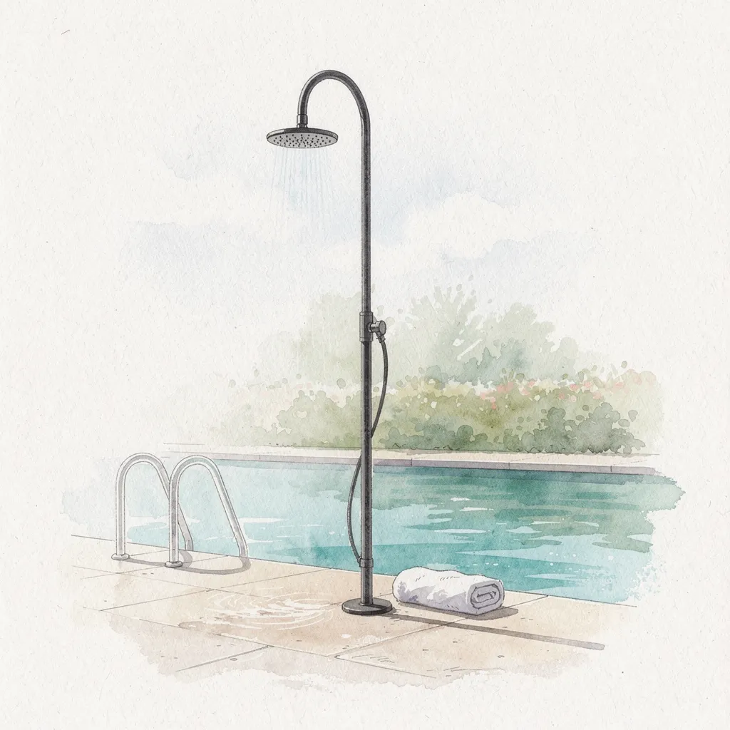 douche solaires piscines