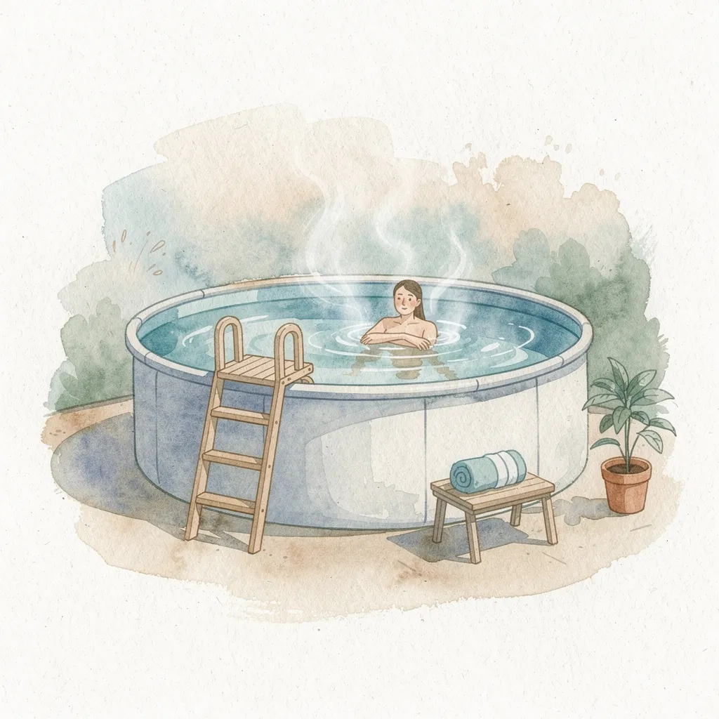 piscine chauffée hors sol