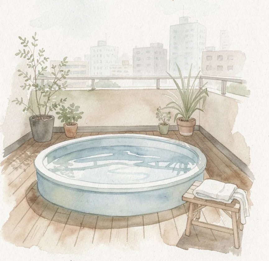 petite piscine sur balcon