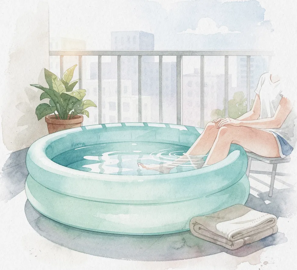 piscine gonflable balcon