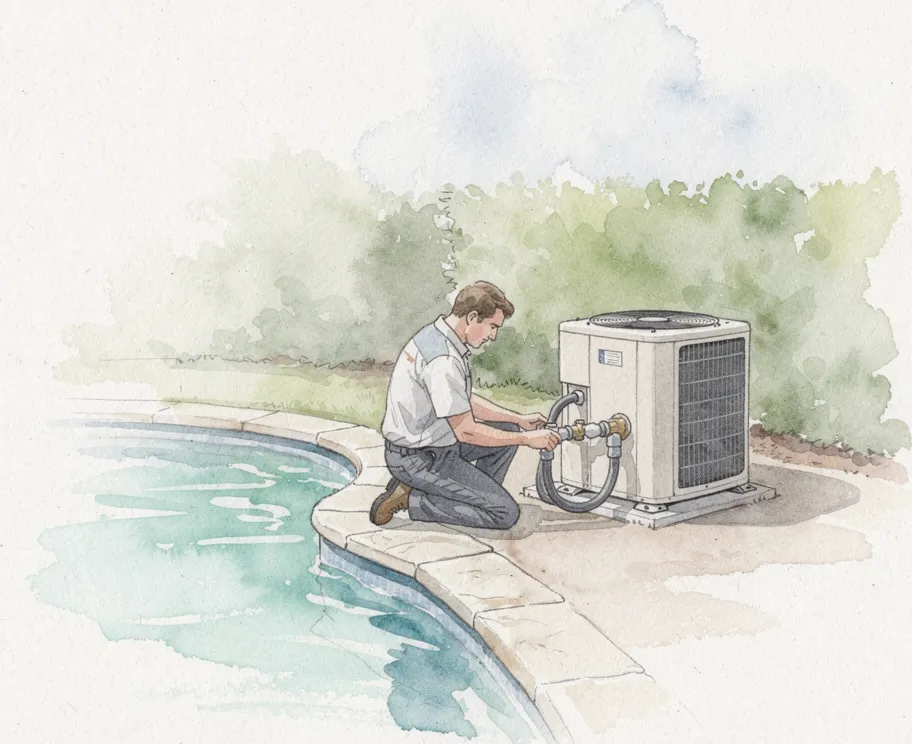 Installer votre PAC piscine : schéma hydraulique et électrique complet